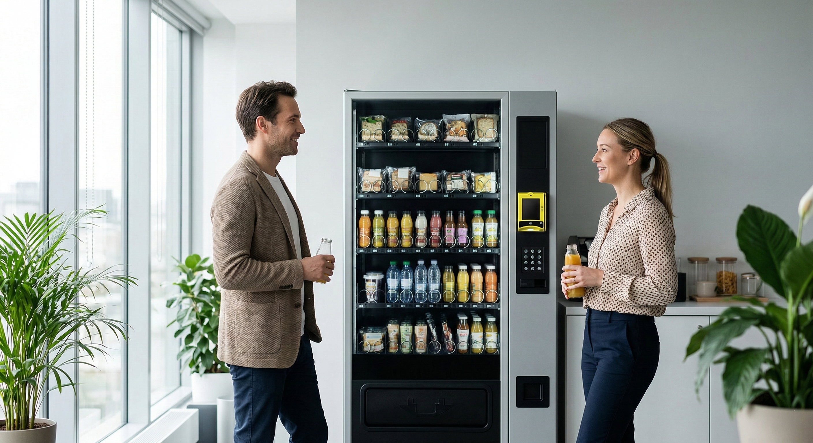 Office vending machines in a workspace